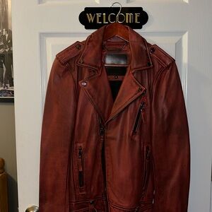 Boda Skins Men's Red Biker Jacket